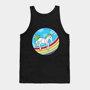 Rainbow Unicorn v11 — Dancing Uniquorn Illustration series Tank Top